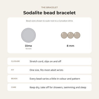 Sodalite E Round Bracelet - 8mm