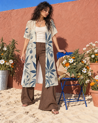 Soft Sativa Mesh Short-Sleeve Cardigan