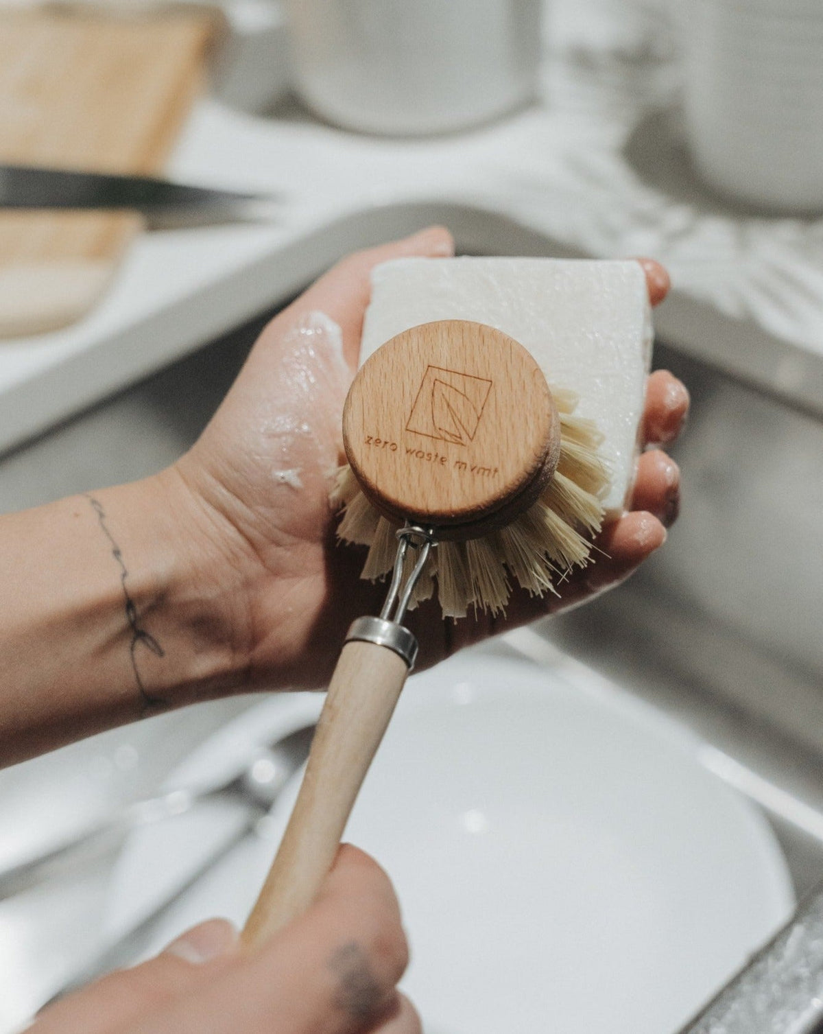 Solid Dish Soap Bar | Bergamot + Lime