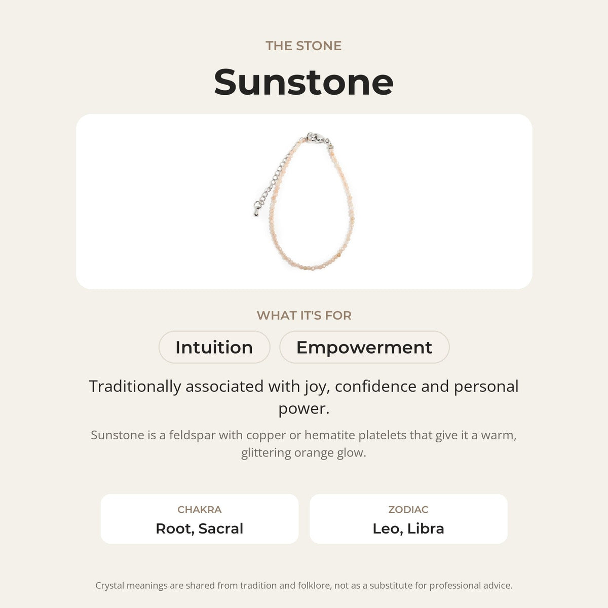 Sunstone Bracelet - 2-3mm