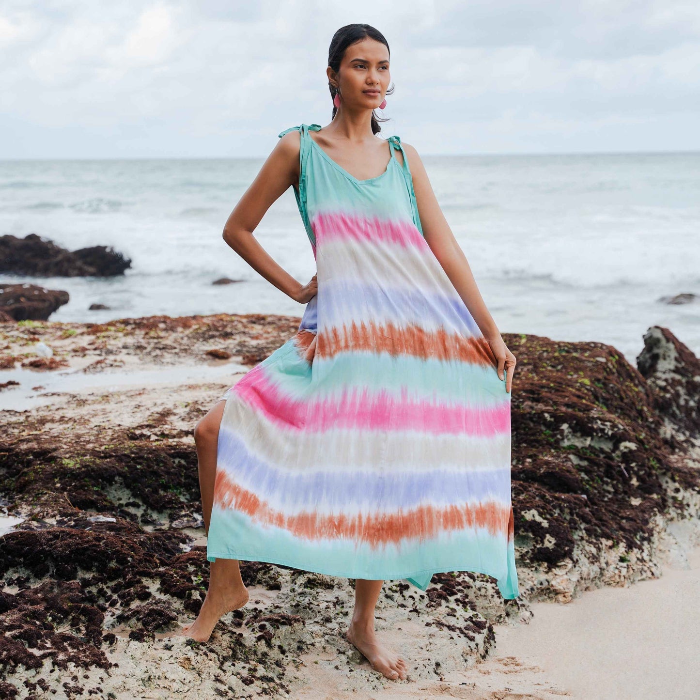 Stripey Dress - Rainbow