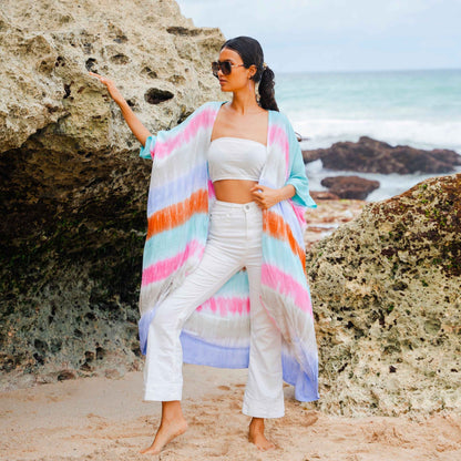 Stripey Kimono - Rainbow