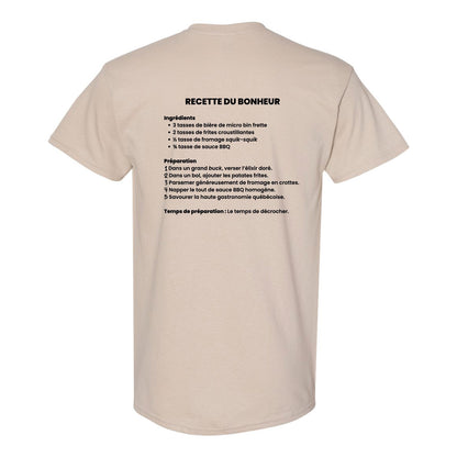 T-shirt "Recette du bonheur" imprimé
