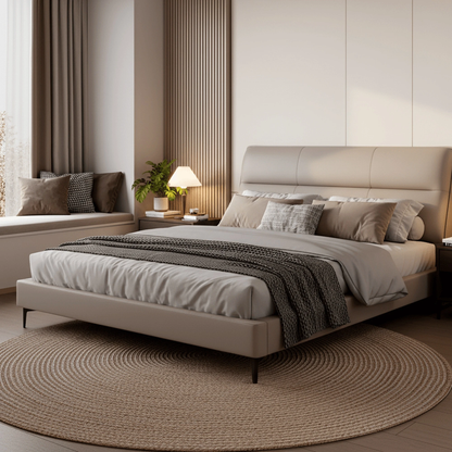 Haven Premium Faux Leather Platform Bed