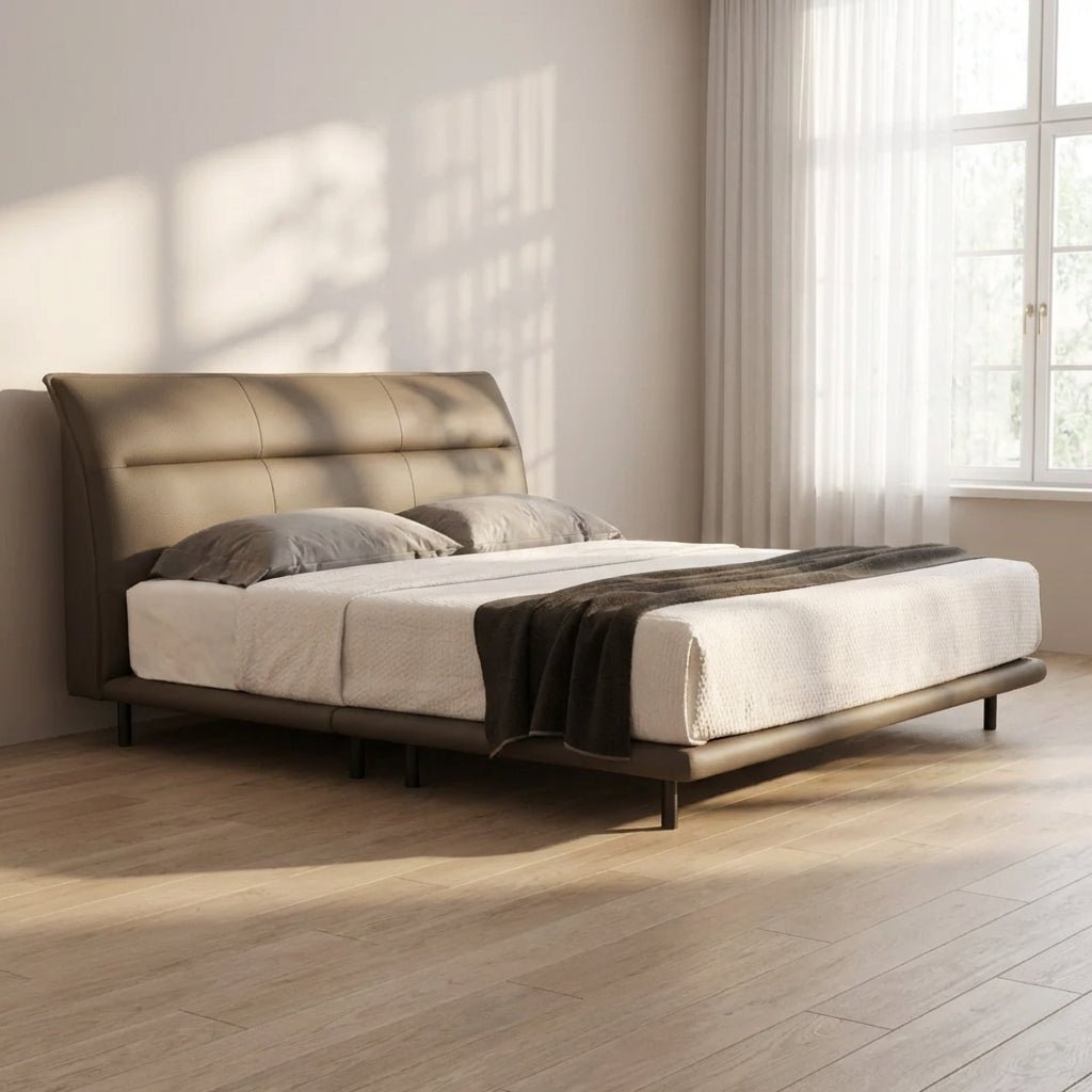 Hudson Genuine Leather Bed