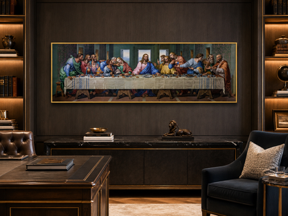 Last Supper Canvas Wall Art | Da Vinci Fine Art Print | RGB Varnish | Gallery Wrap & Gold Frame
