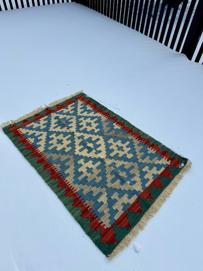 Tiny Persian Qashqai Kilim | 2' x 2' 11"