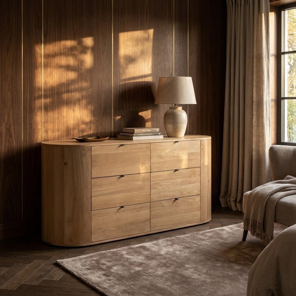 Colin Top-Grain Leather Bed with Matching Nightstand and Dresser
