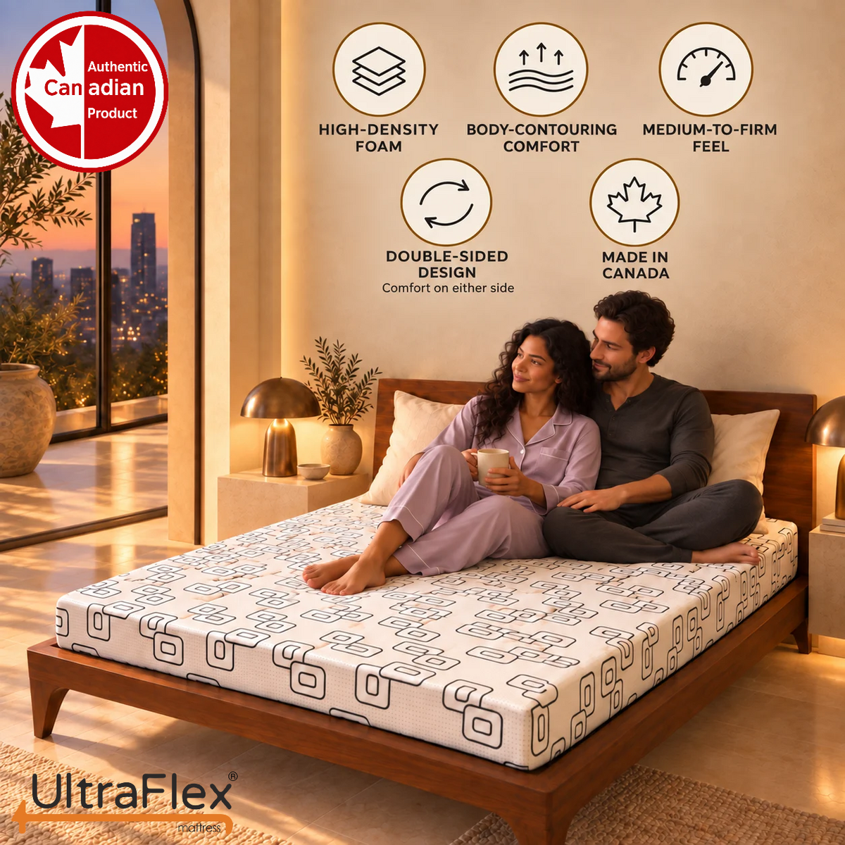 UltraFlex® DIVINE – Double-Sided High-Density Foam Mattress Made in Canada