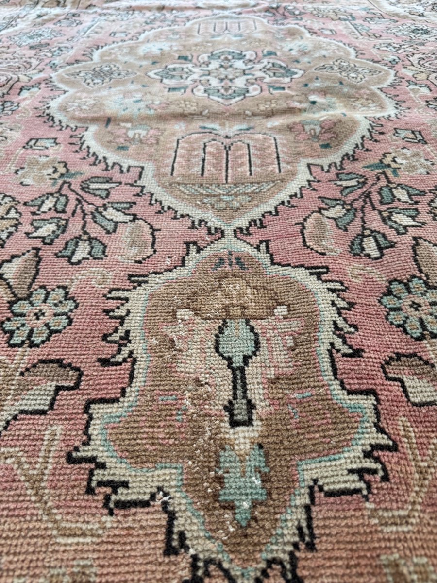 On hold for Kristen | Vintage Tabriz Rug | 6' 4" x 10'
