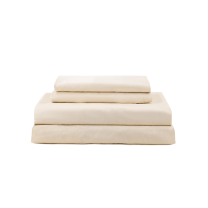 Bettlaken-Set aus gewaschenem Baumwollsatin