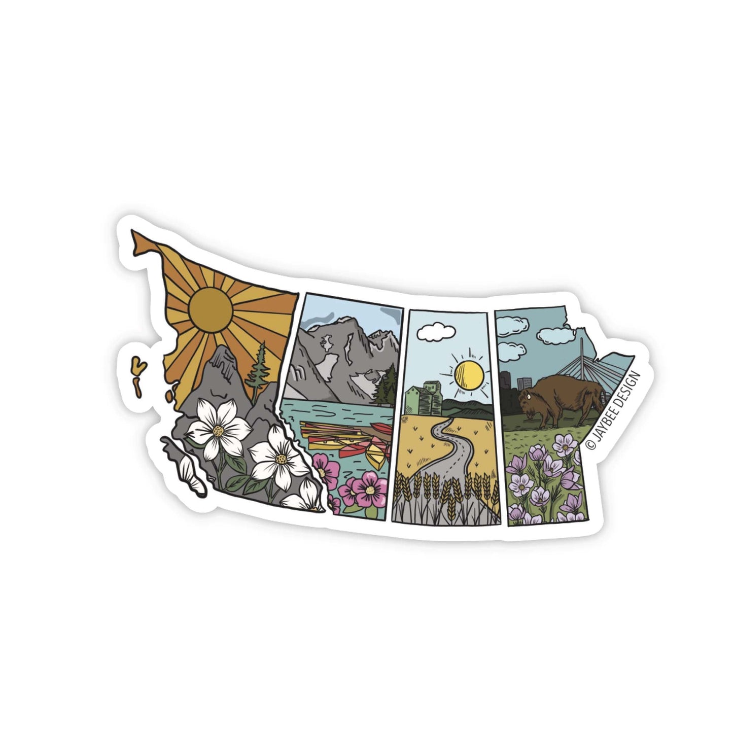 Western Provinces Vinyl Sticker