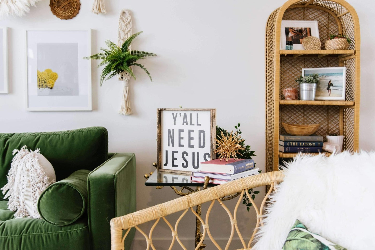 Ihr braucht Jesus Holzschild